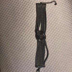 Silver knotted bracelet